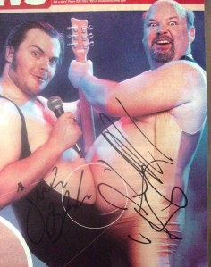 Kyle and Jack Black Josh Homme Autograph Tenacious D!