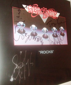 ROCKS vinyl signed by all of Aerosmith autograph