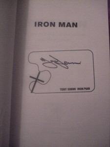 Tony Iommi autograph signed biography